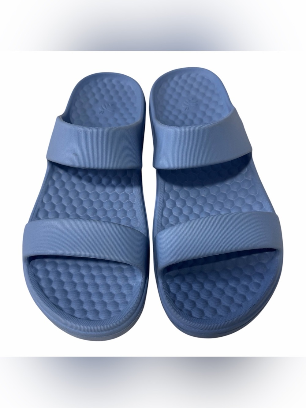 Joybees Riviera Slide Sandal (Women) - Solid Blue W9 Coastal Beach Lightweight